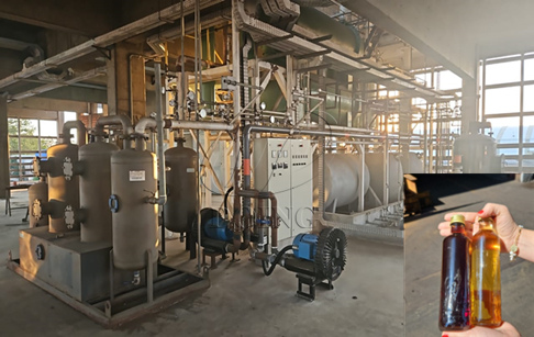 巴西輪胎煉油機(jī)器已安裝運(yùn)行，客戶發(fā)來最新現(xiàn)場(chǎng)反饋