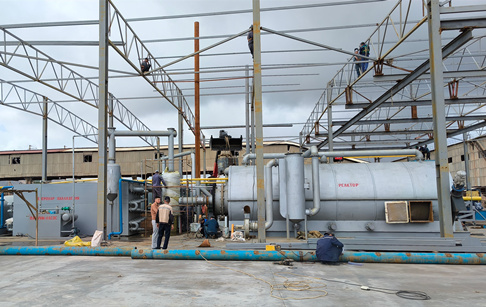 項(xiàng)目展播|烏茲別克斯坦30噸/天提煉輪胎油設(shè)備安裝進(jìn)程