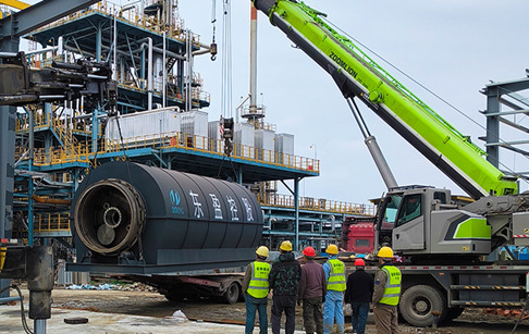 河南東盈助力湖北廢油泥餅熱解處理項(xiàng)目落地